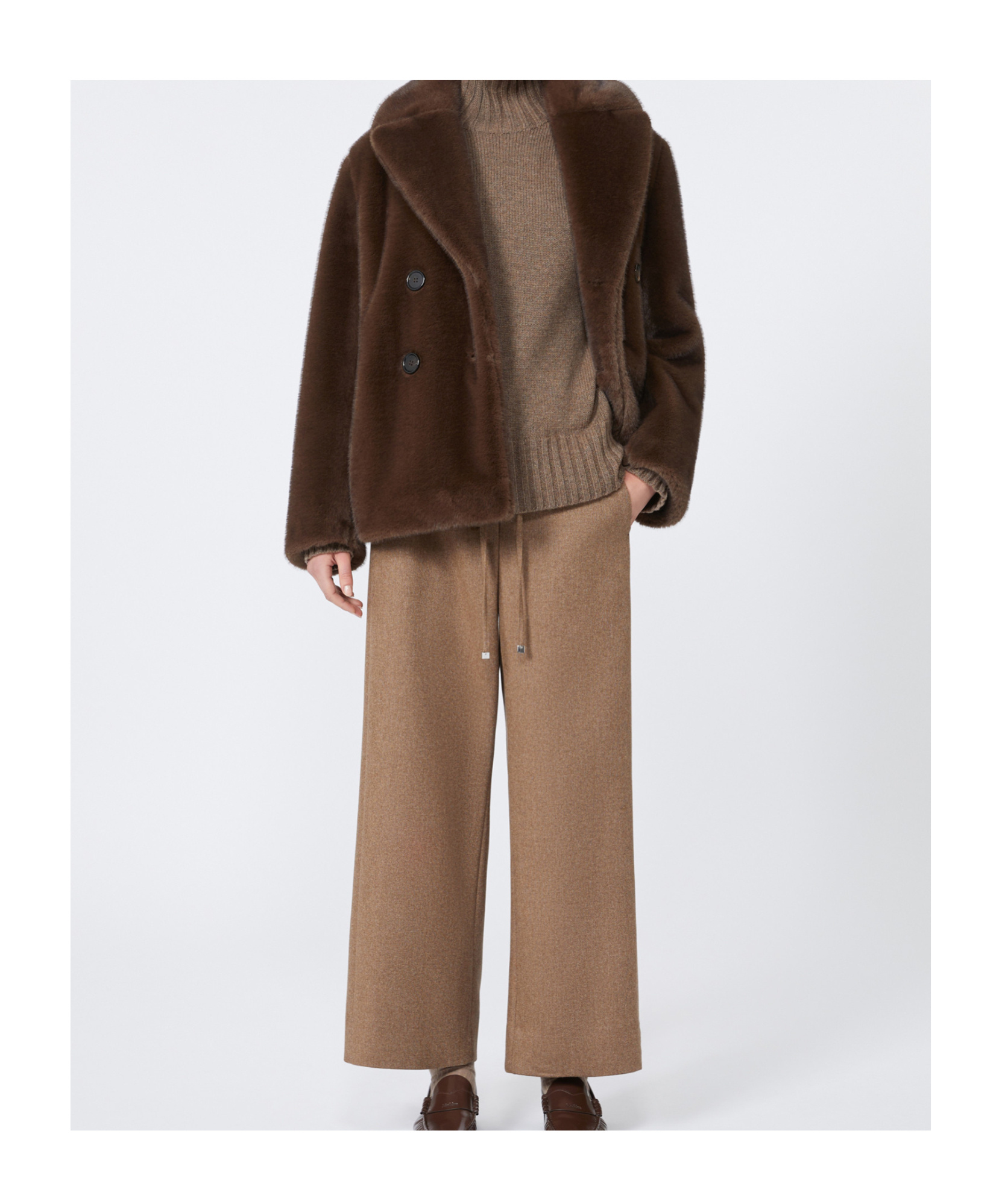 Max Mara Saxony Joggers In Brown