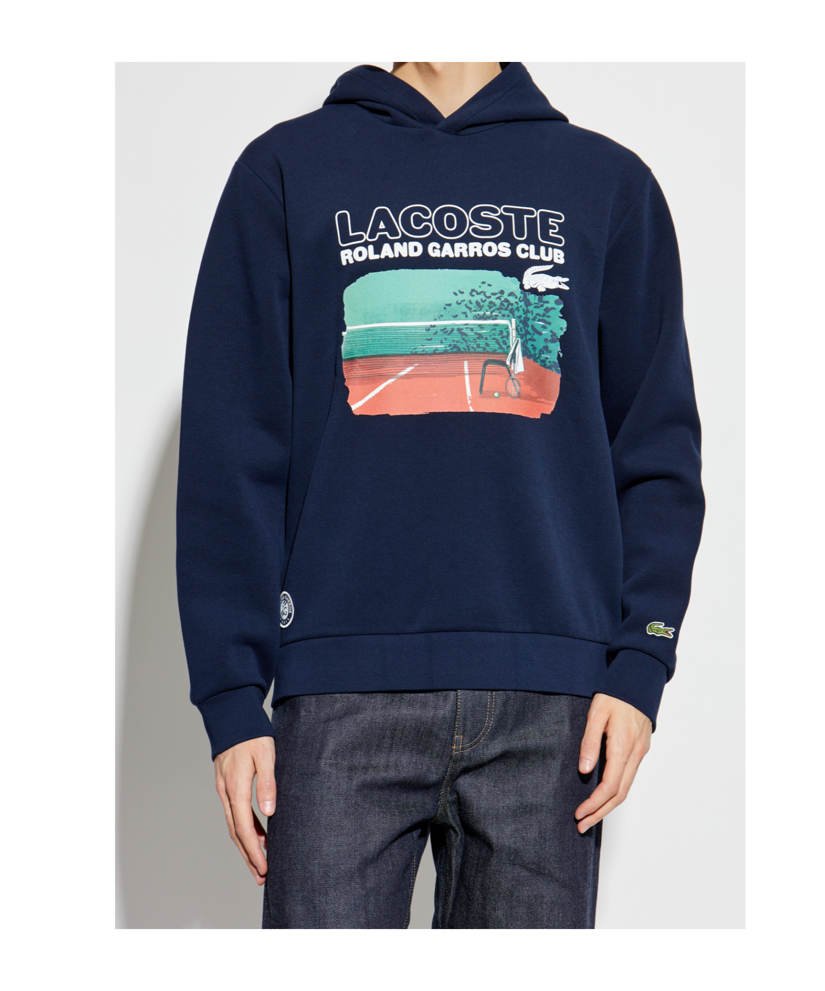 Lacoste X Roland Garros Graphic-print Hoodie