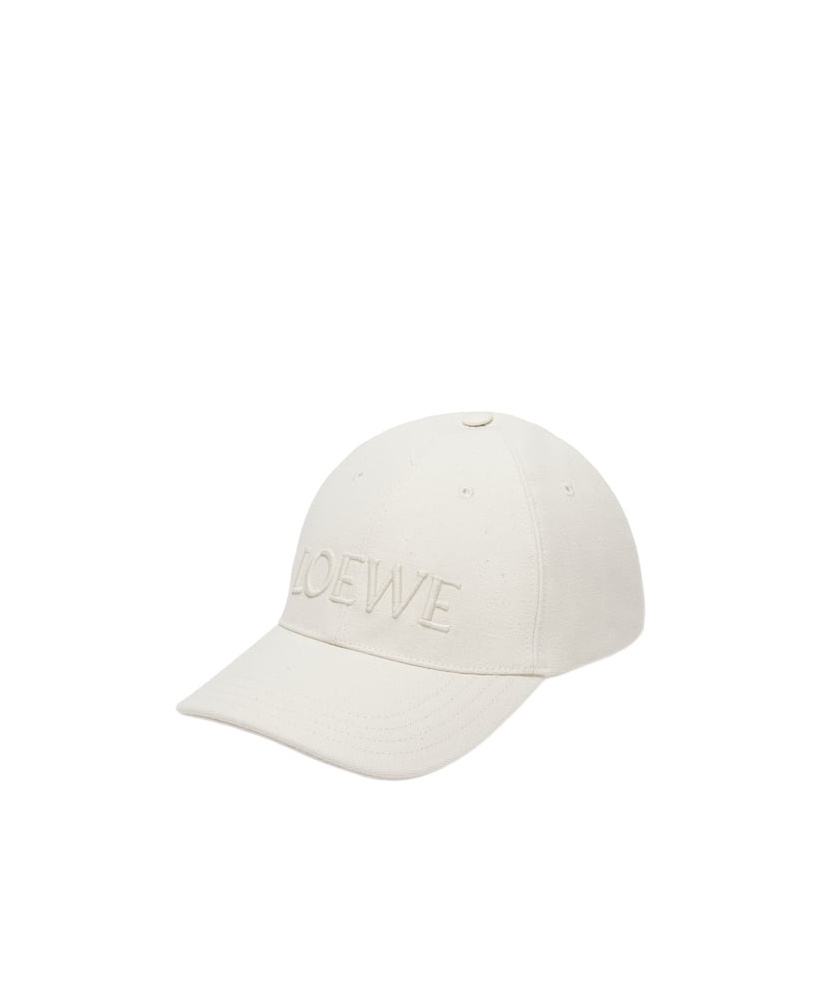 Loewe Logo Canvas Hat In White