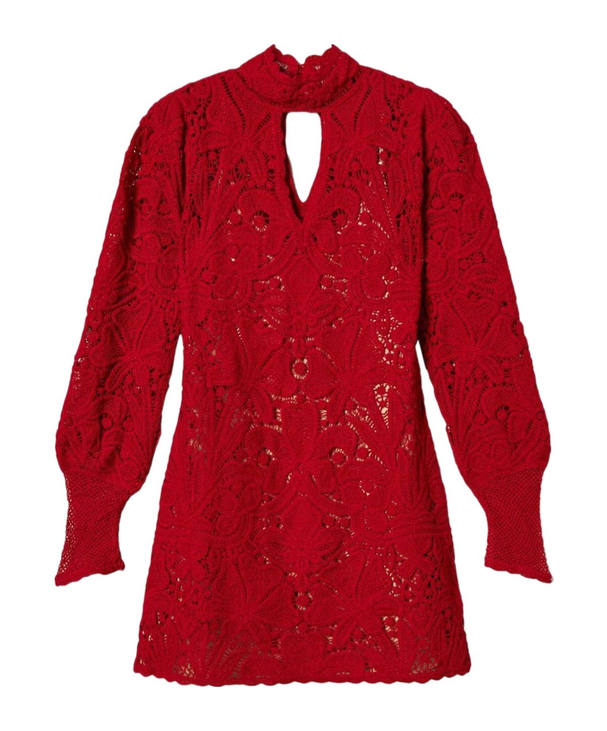 Shop Twinset Floral Crochet Mini Dress