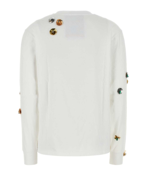 Coperni Cotton Mickey T-shirt With Embellishments And Graphic Print In White