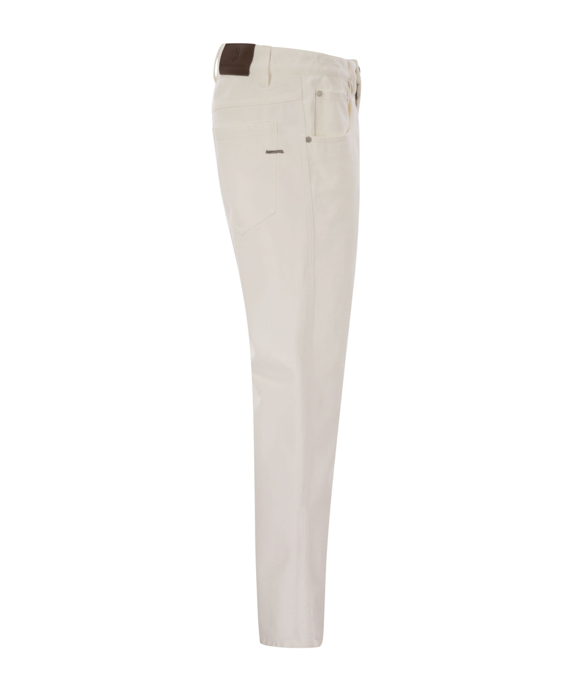 Brunello Cucinelli Belt-loop Casual Pants In White