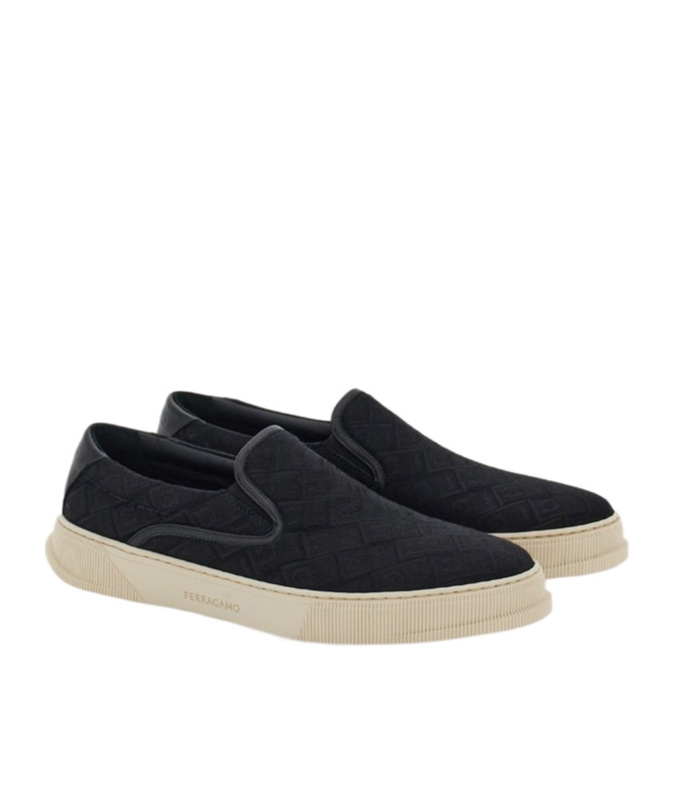 Ferragamo A Pair Of Sneakers In Black
