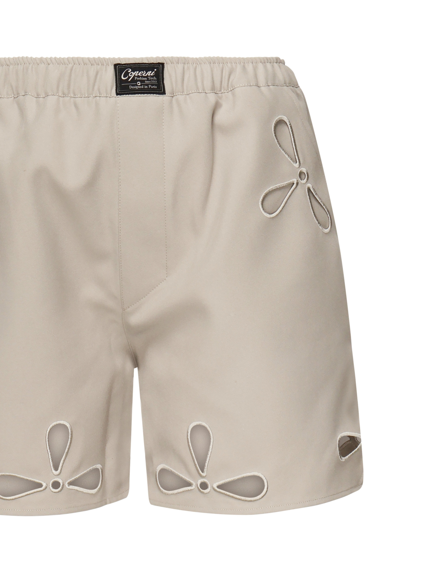 Coperni Elastic Waist Shorts In Nude