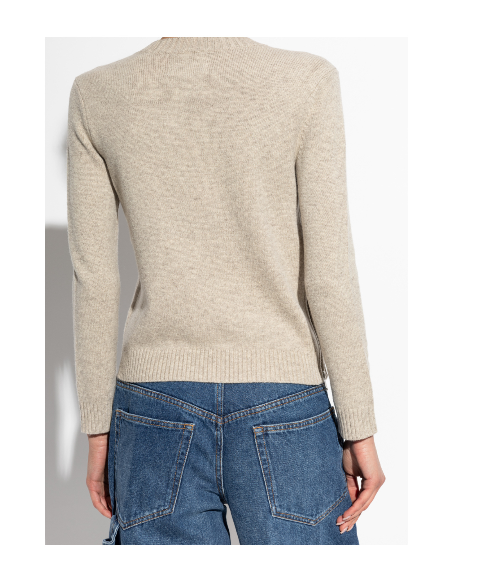 Isabel Marant Étoile Isabel Marant Etoile Ludma Gray Round Neck Sweater In Nude