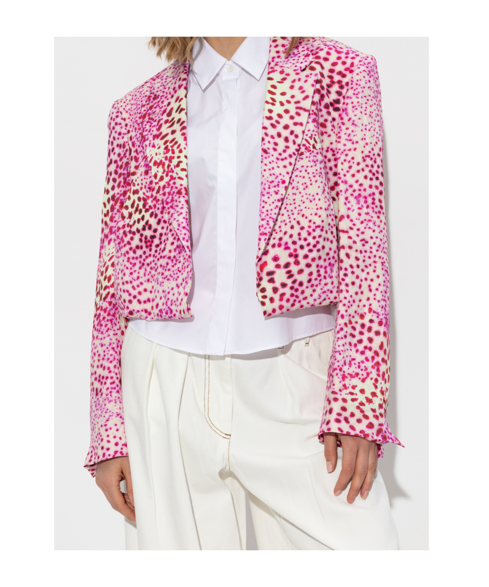 Dries Van Noten Long-sleeved Suit Coat In Pink