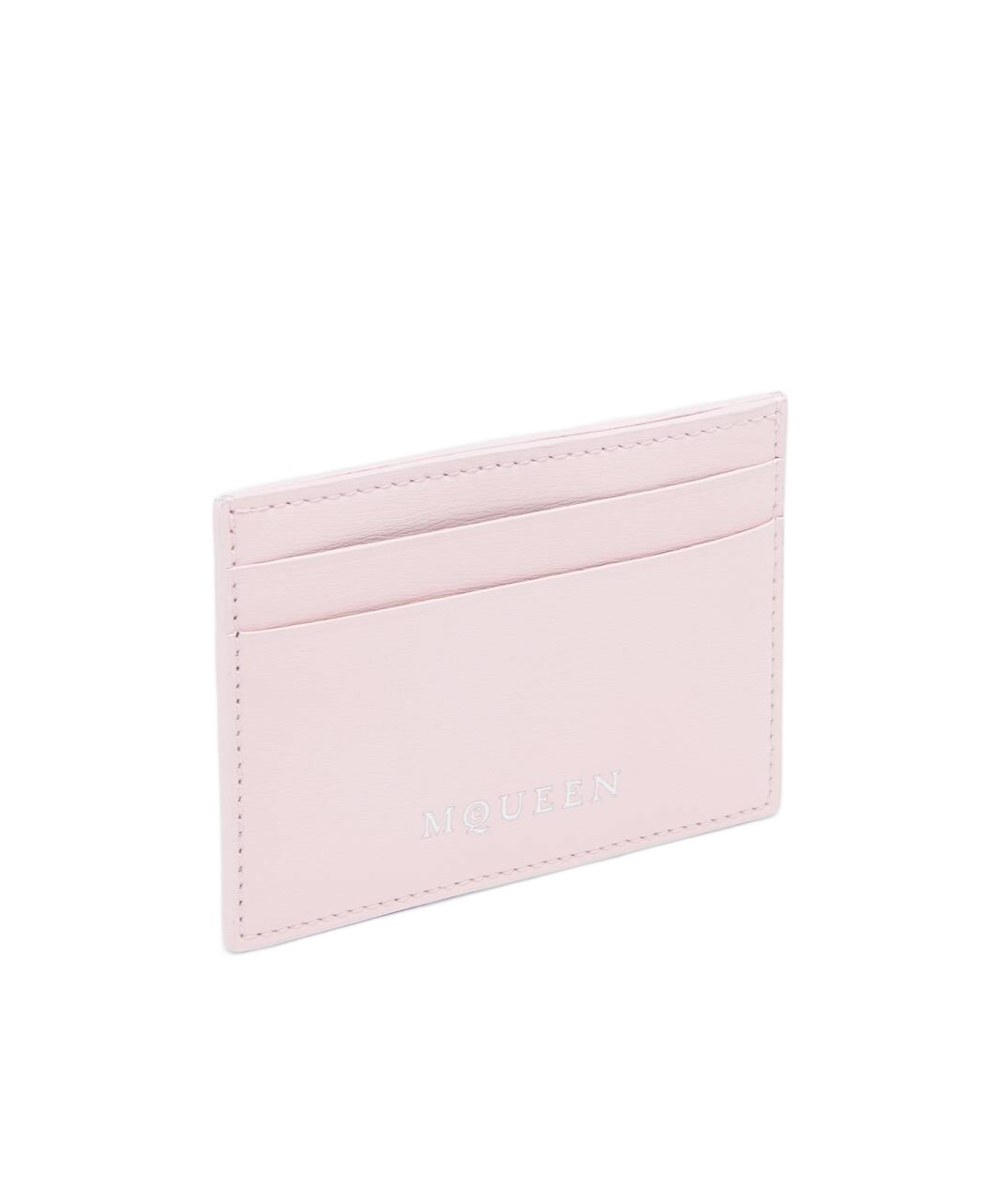 Alexander Mcqueen Compact Silver Foil Card Case In Pink