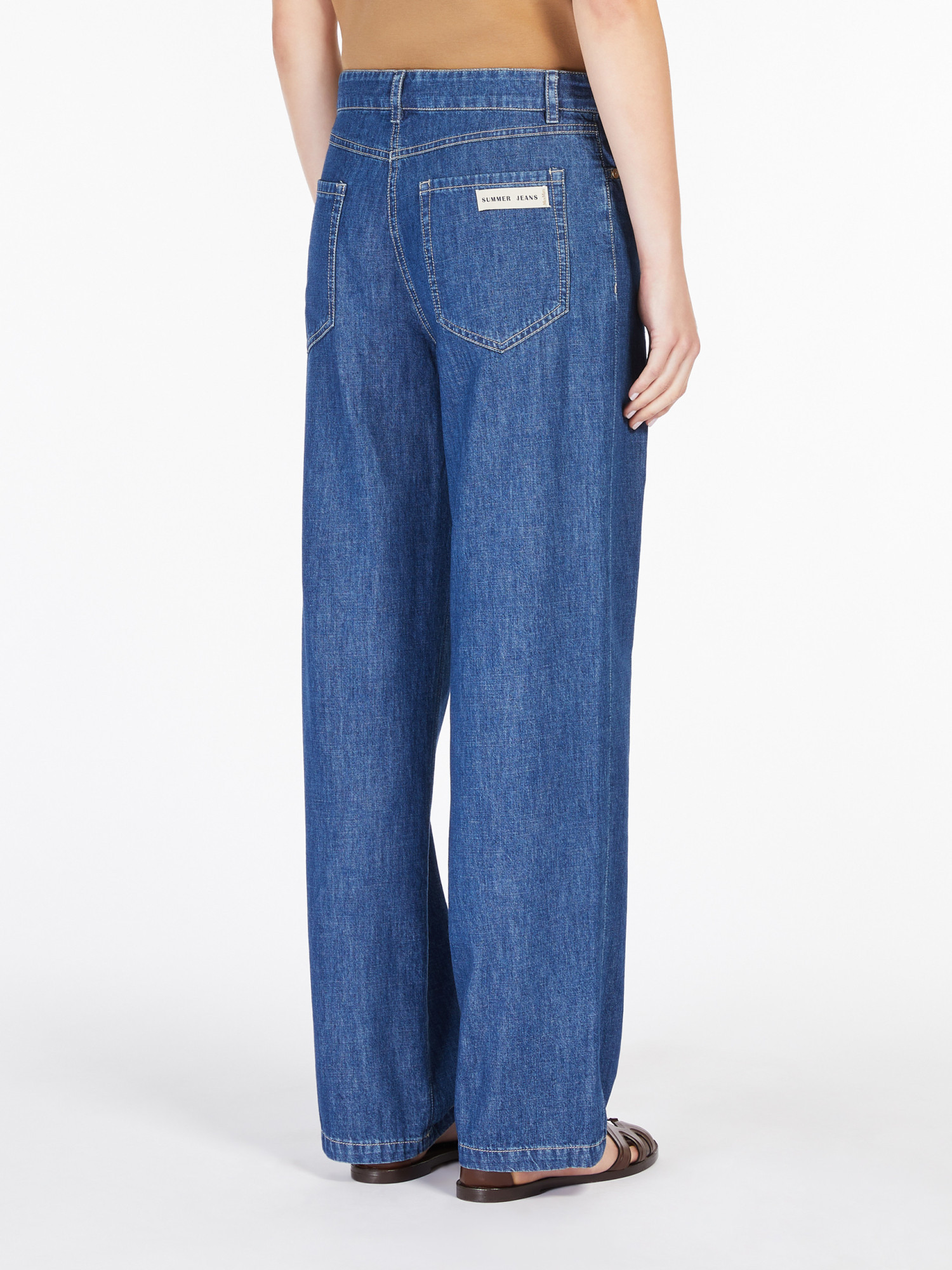 Max Mara Vaqueros De Pernera Recta En Denim In Blue