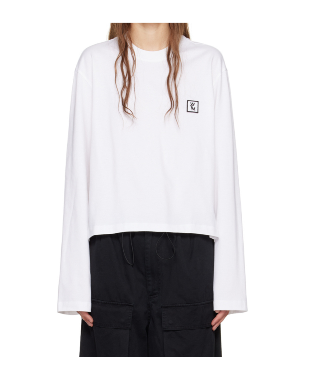 WOOYOUNGMI PATCH LONG SLEEVE T-SHIRT 