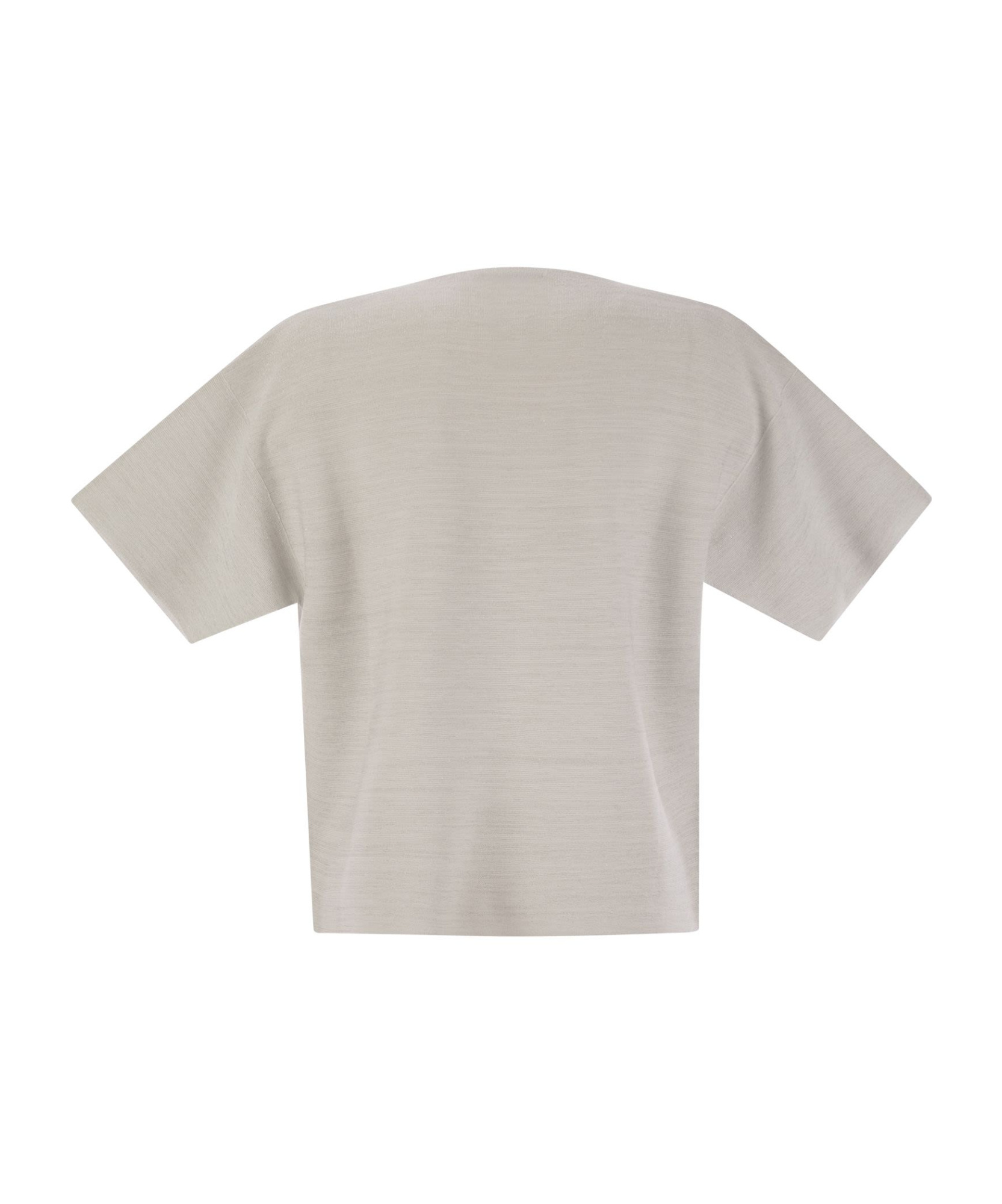 Shop Fabiana Filippi Boat Collar Knitted Pullover In Gray