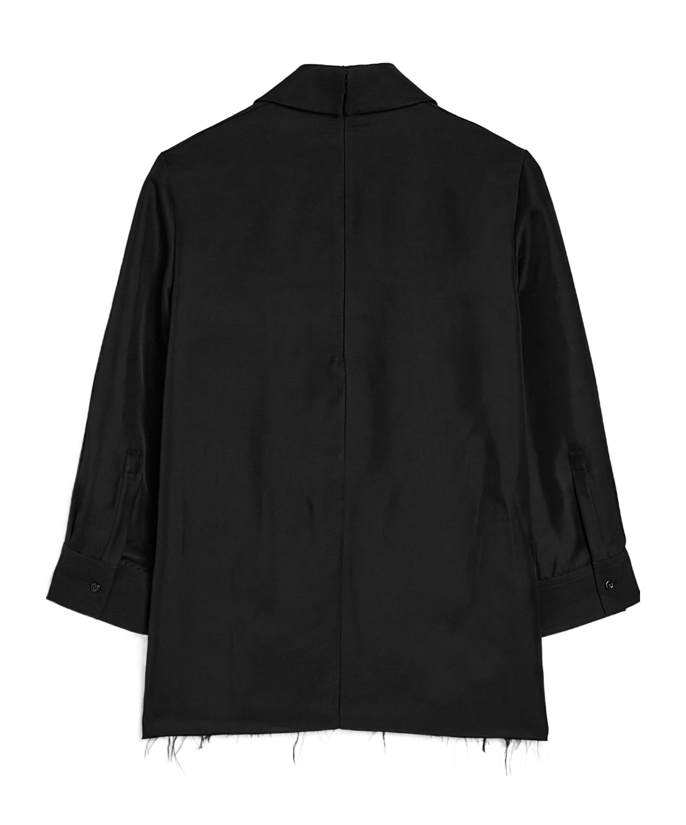Jil Sander Wool Gabardine Shirt In Black