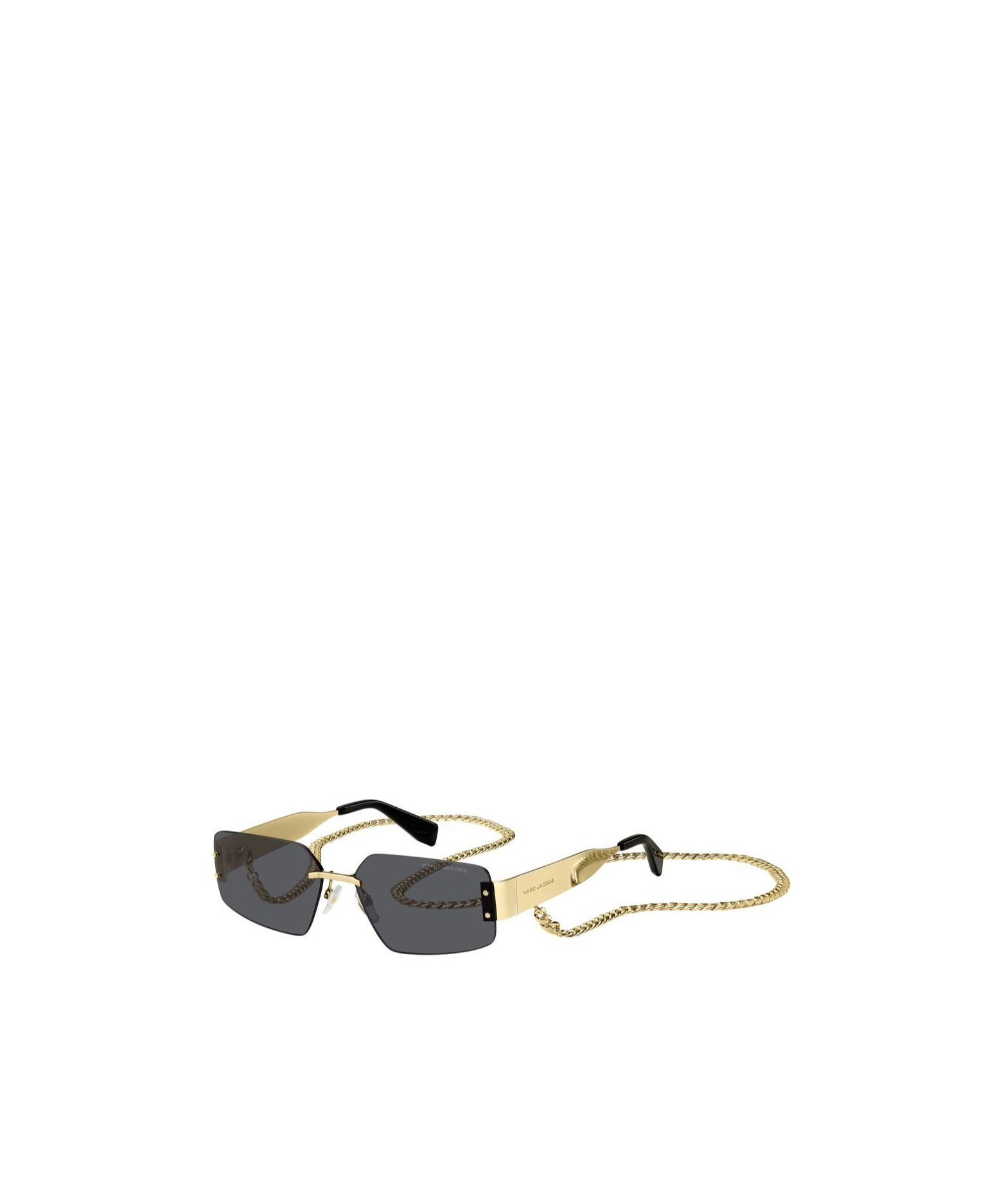 Marc Jacobs Geometric Frame Sunglasses In Black