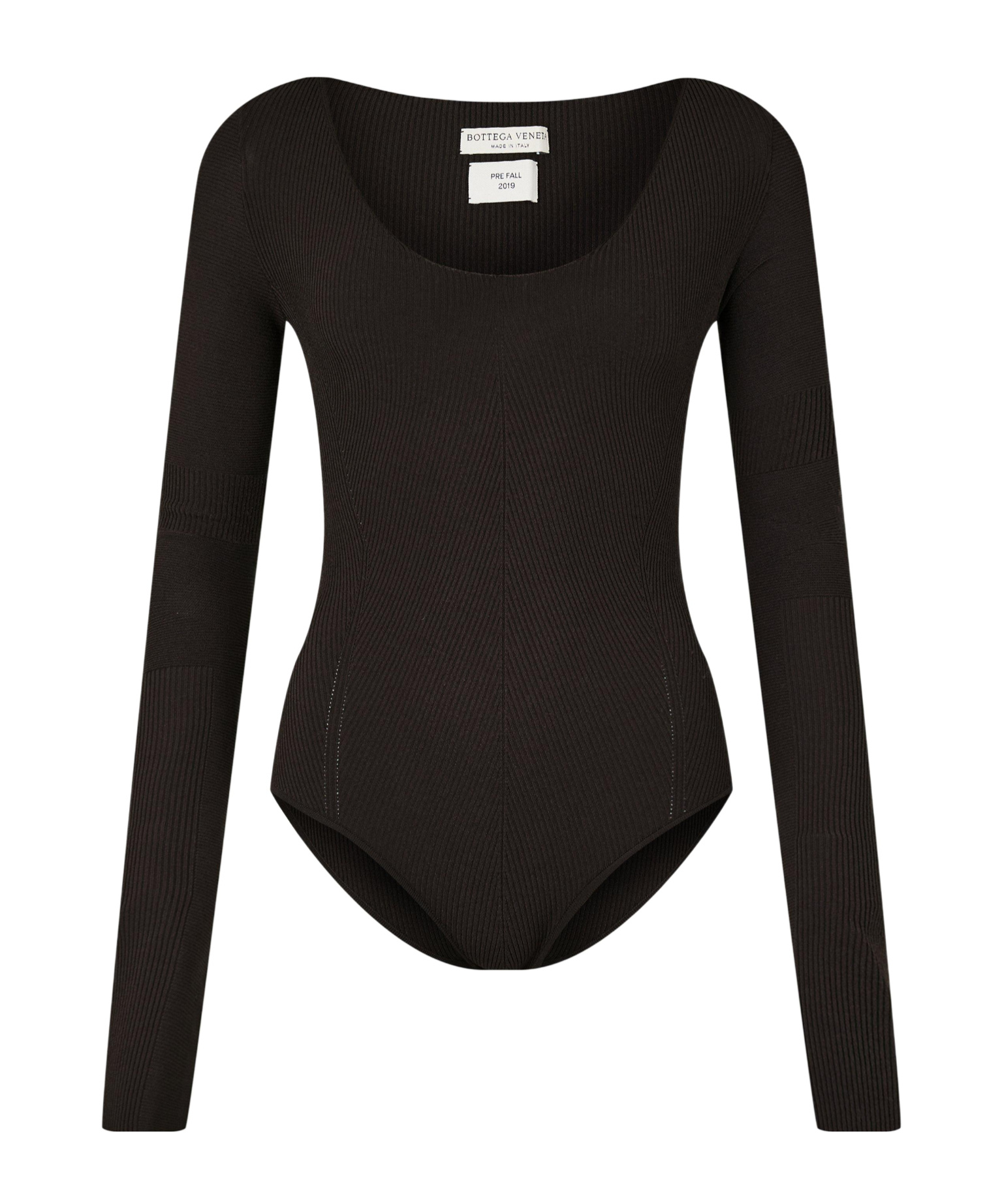 Bottega Veneta Solid Color Bodysuit In Black