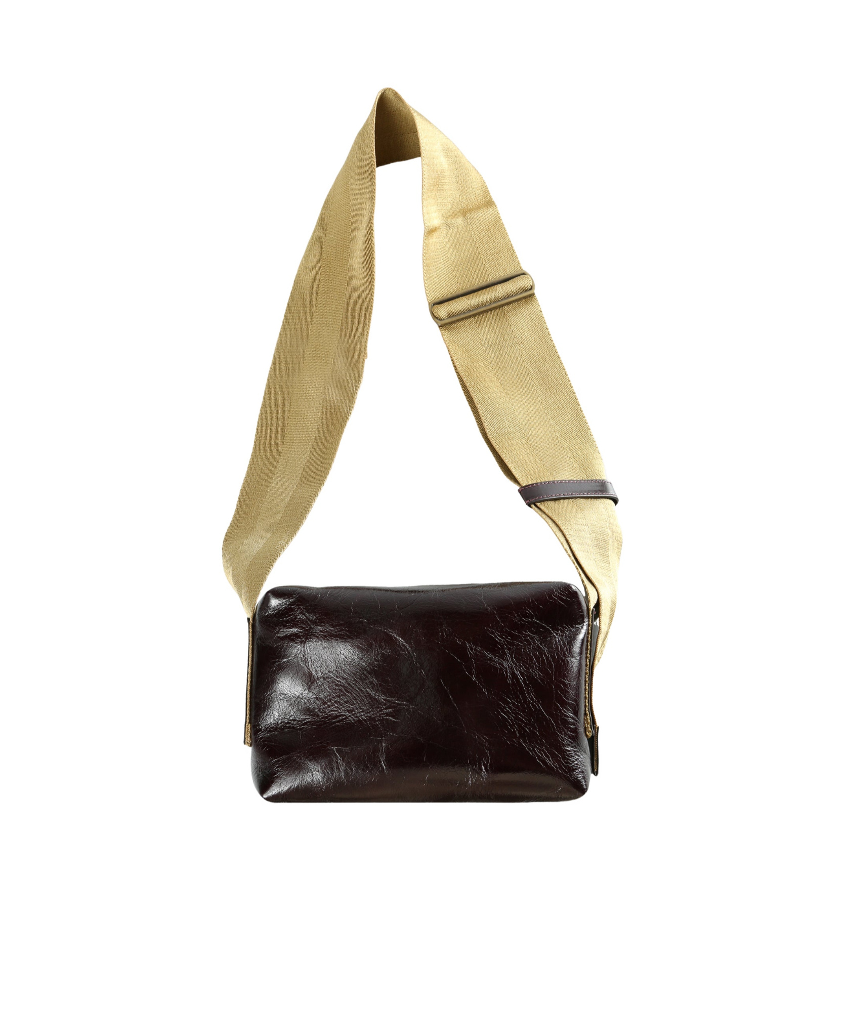 Uma Wang Small Leather Shoulder Bag In Black