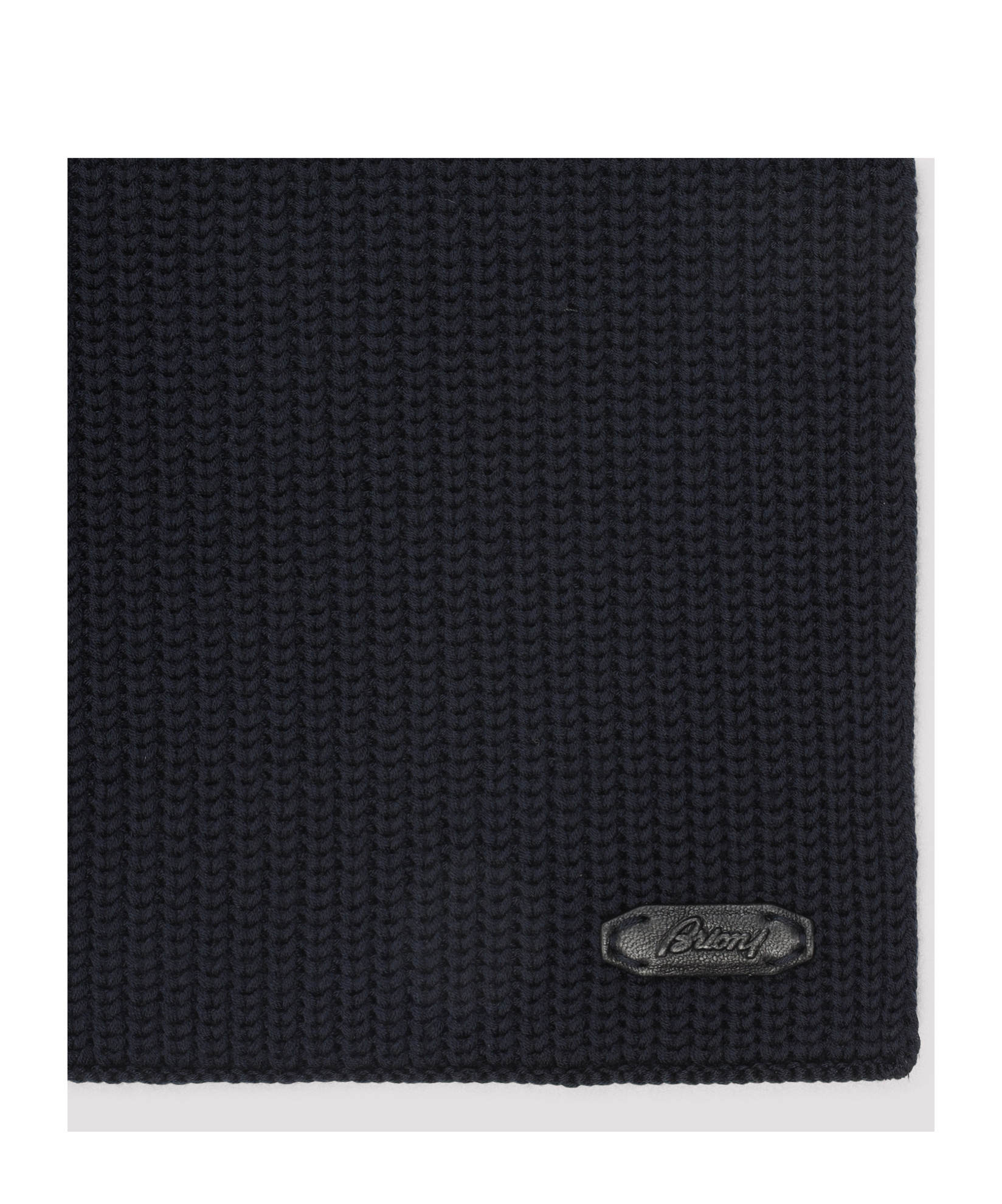 Brioni Midnight Wool Knit Scarf