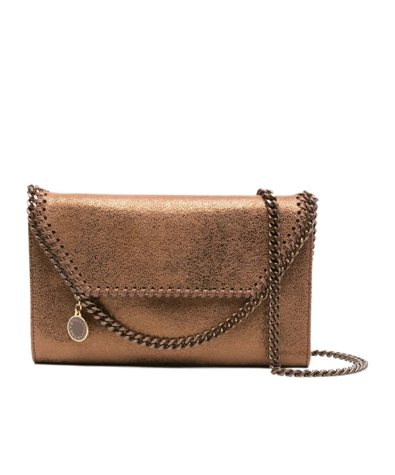 Stella Mccartney Falabella Chain-trimmed Cross-body Bag In Brown