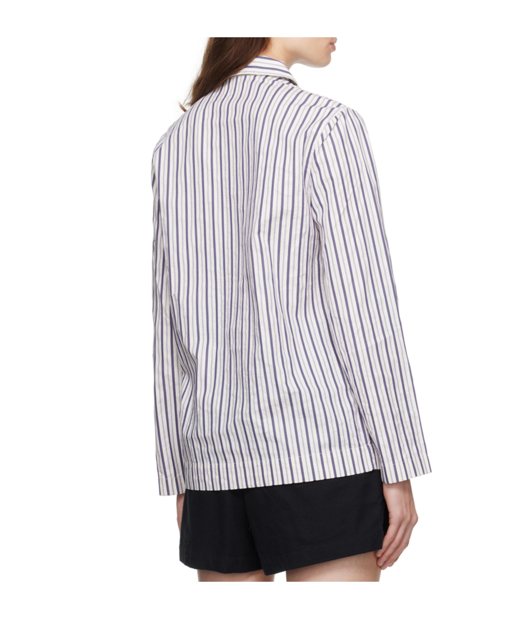 Tekla Long-sleeved Pajama Shirt In Multi