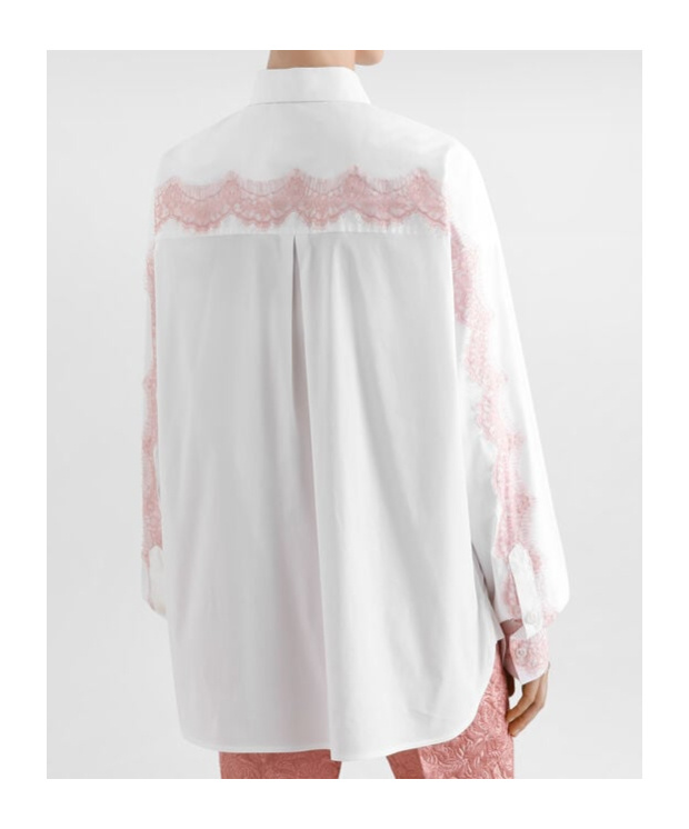 Dolce & Gabbana Lace-trimmed Shirt In White