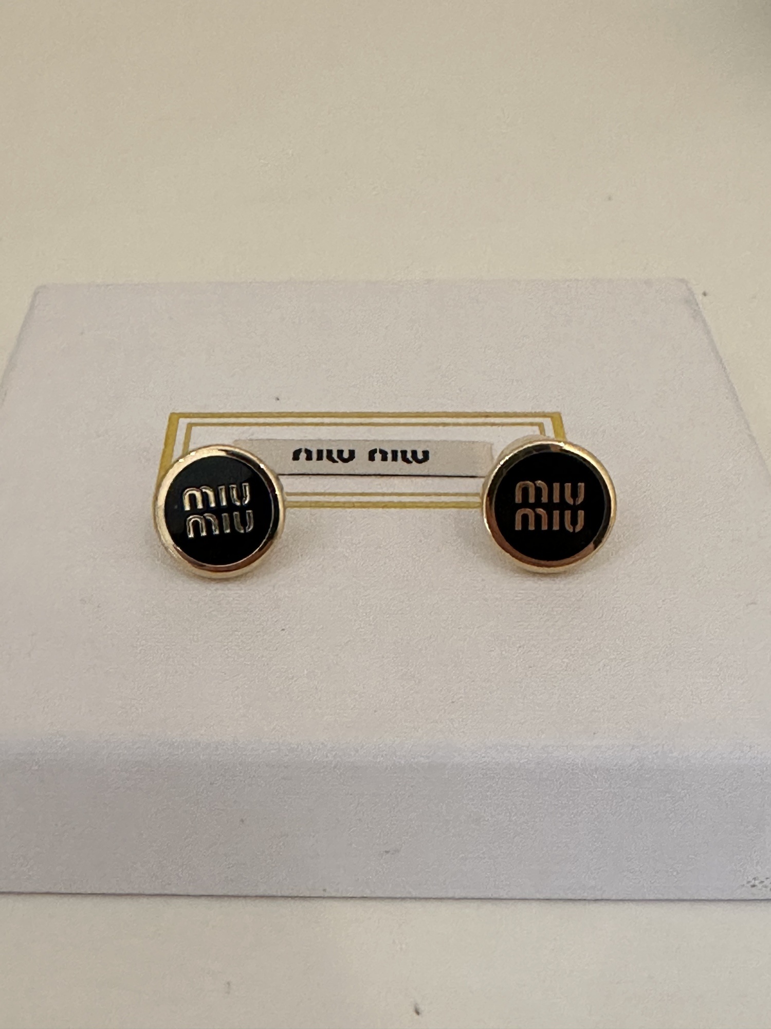 Miu Miu Enameled Metal Earrings