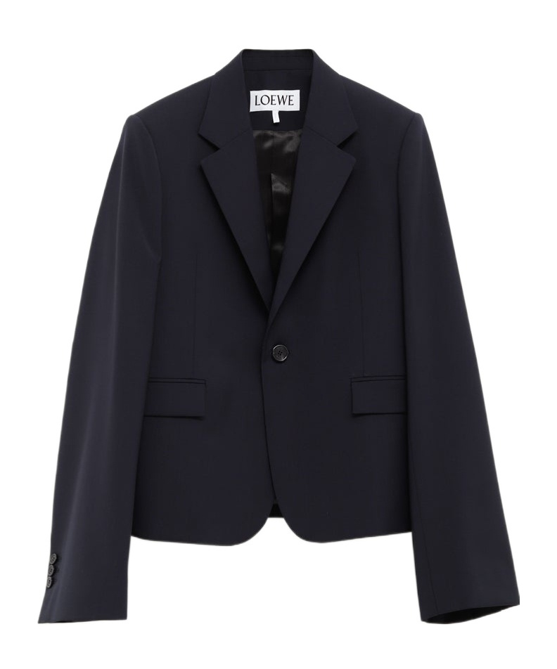 Loewe Black Wool Single-breasted Blazer In Black