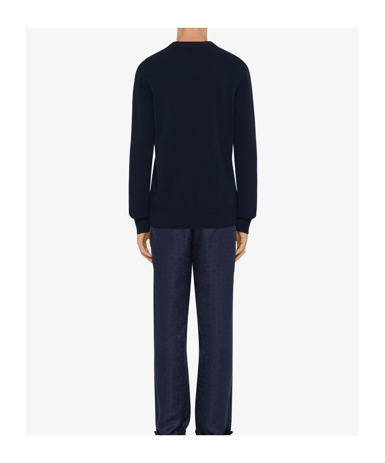 Givenchy Sweater In Wool Cashmere And Crystals With 4g Detail In Black