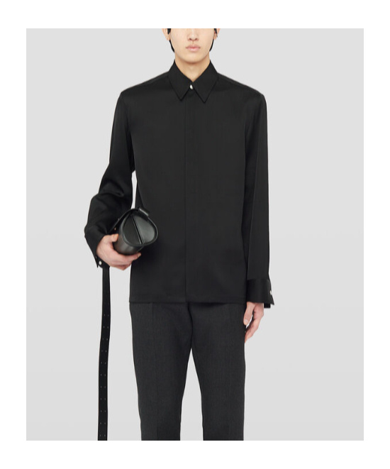 Jil Sander Concealed-buttons Shirt In Black