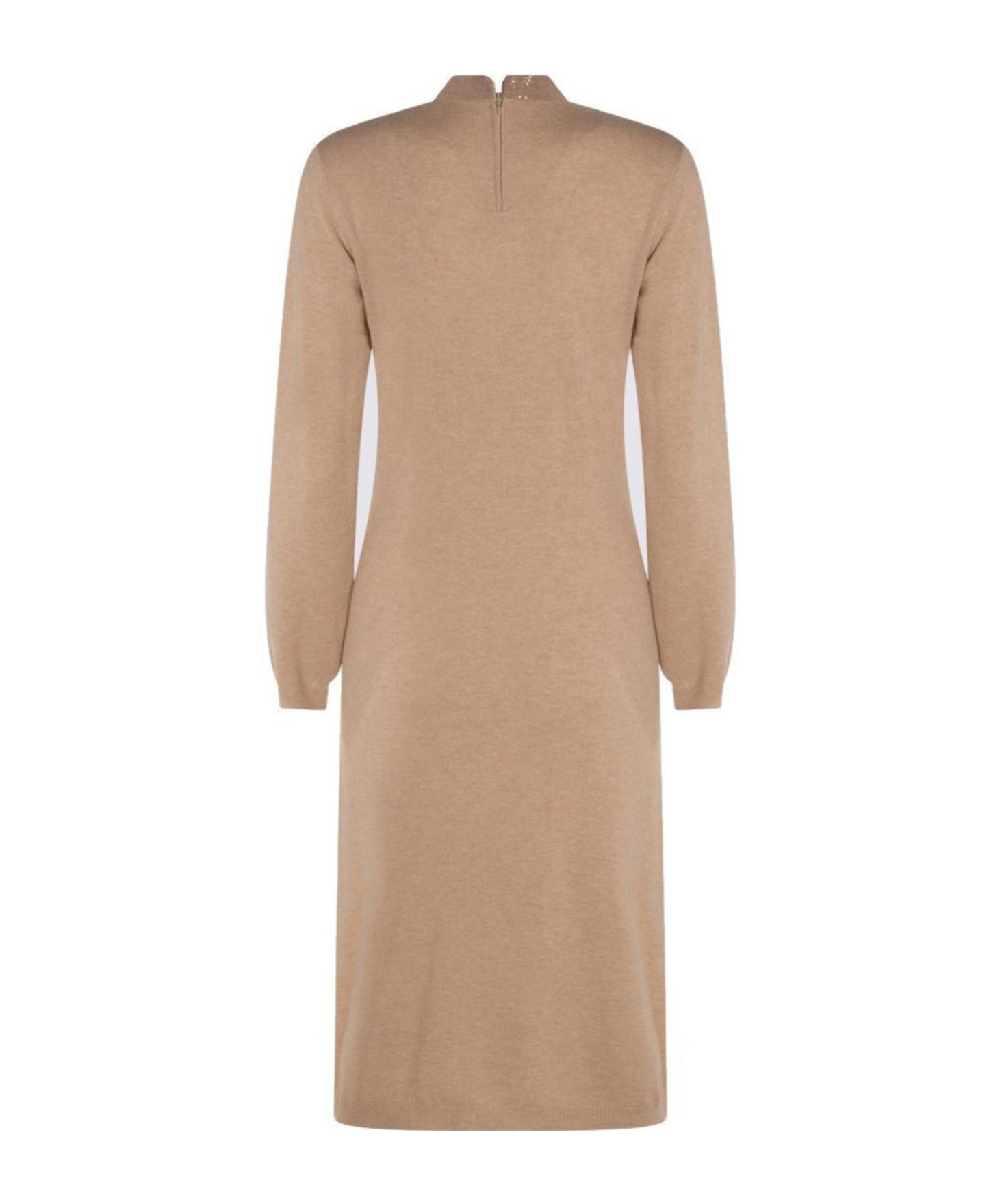 Fabiana Filippi Knee Length Dress Long Sleeves In Brown