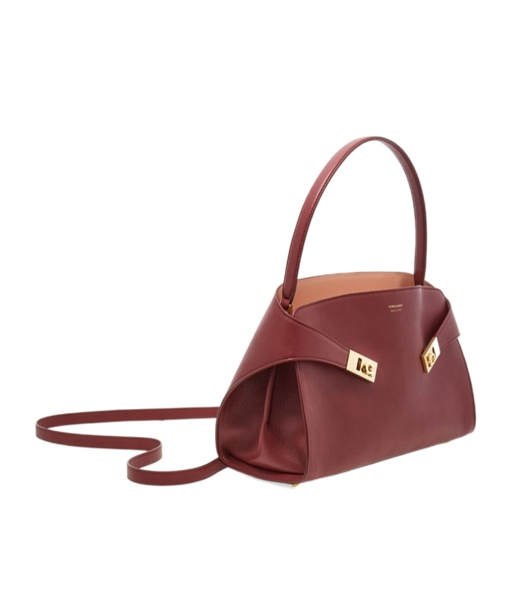 Shop Ferragamo Hug Soft Shoulder Bag In Red