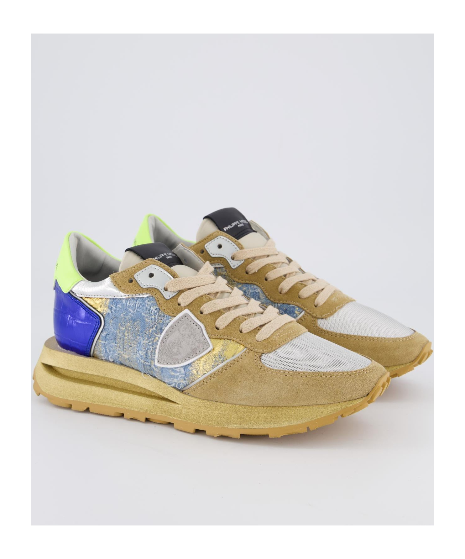 Philippe Model Laced Sneakers In Nude