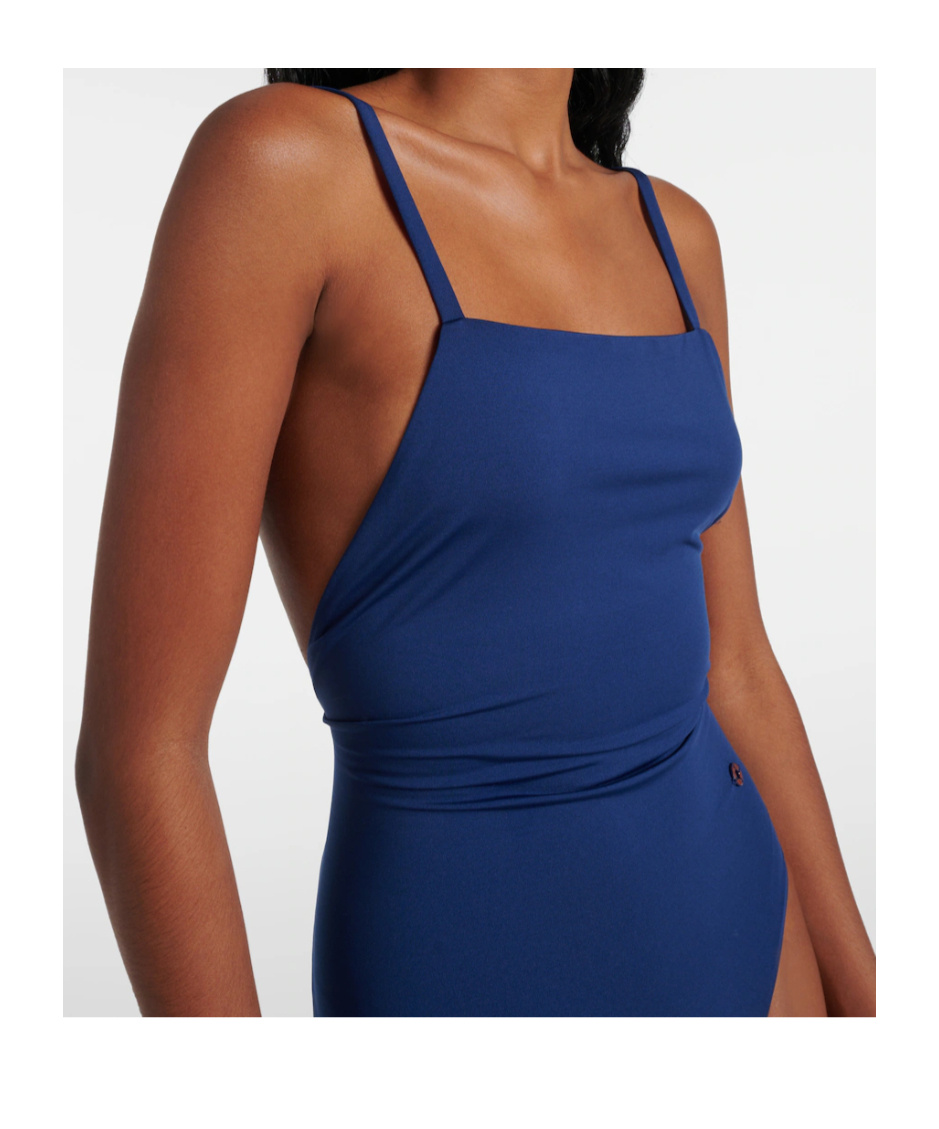 Loro Piana Spaghetti-strap Swimsuit In Blue