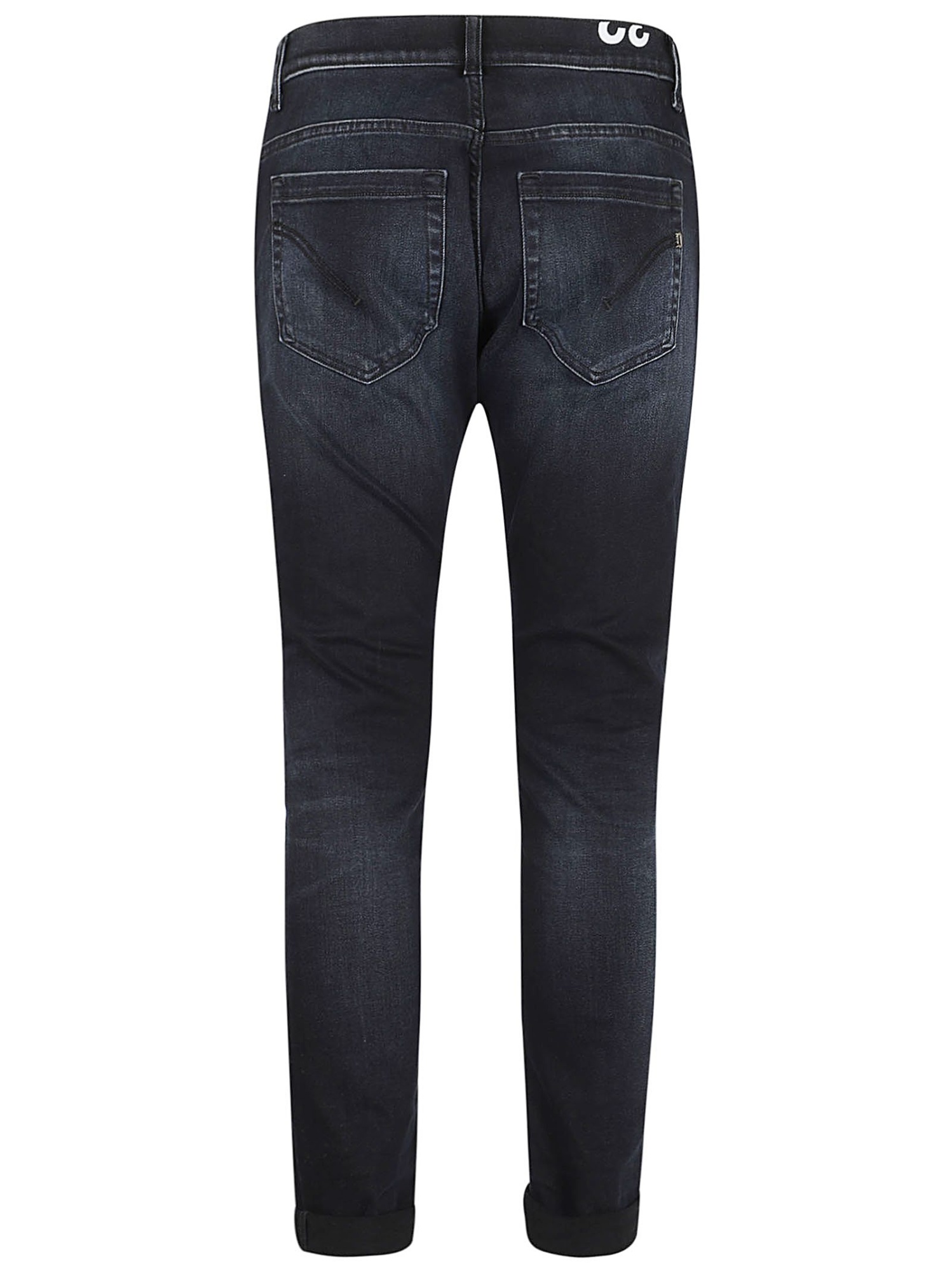 Dondup Slim Fit Trousers Rolled Cuffs In Animal Print