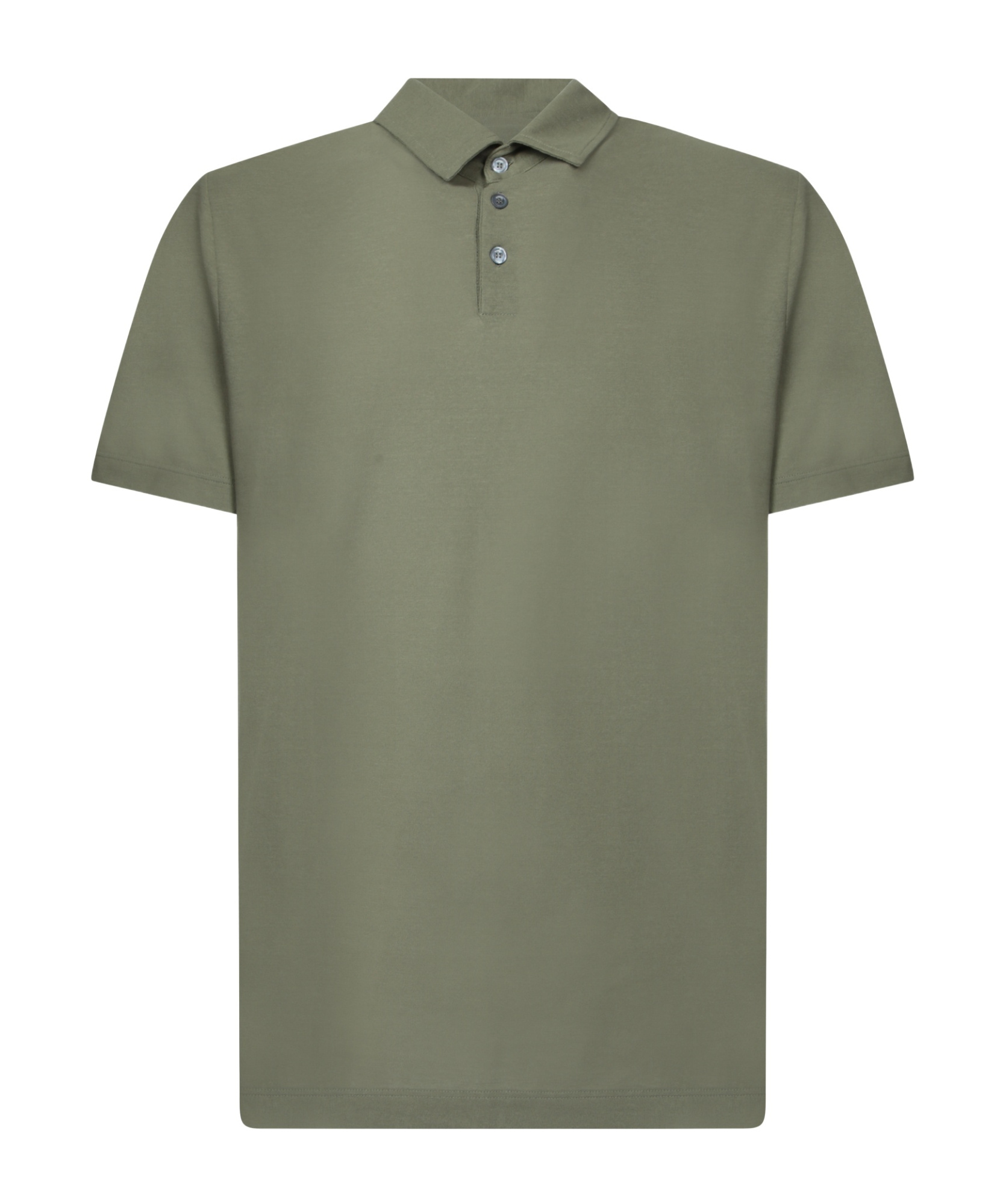 Zanone Green Ice Cotton Three Buttons Polo Shirt In Green