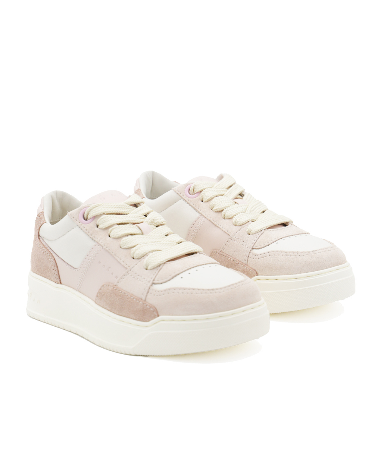 Hogan Women's Chamallow Nappa And Suede Sneakers In White
