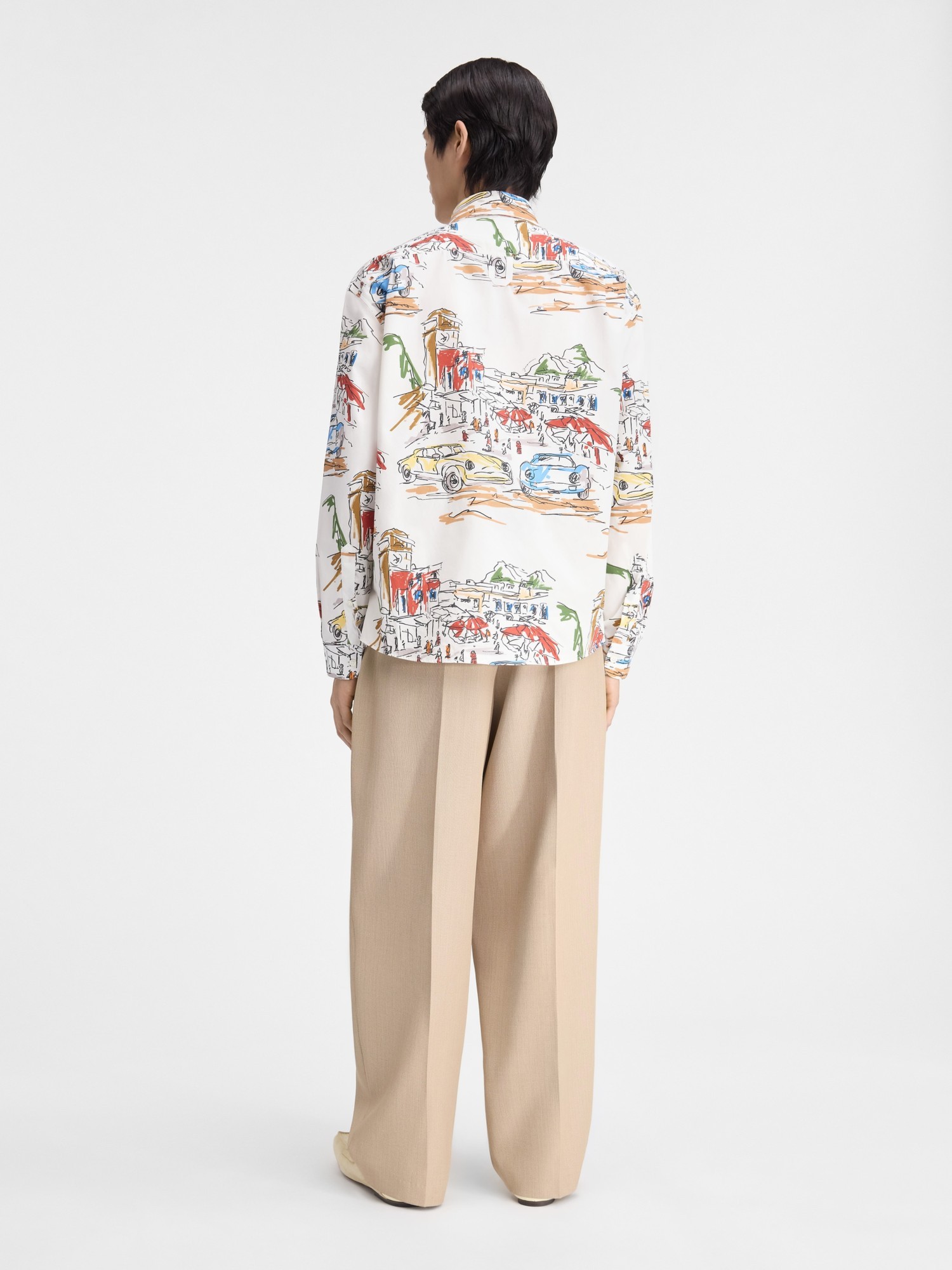 Shop Jacquemus Capri Cars Shirt In White