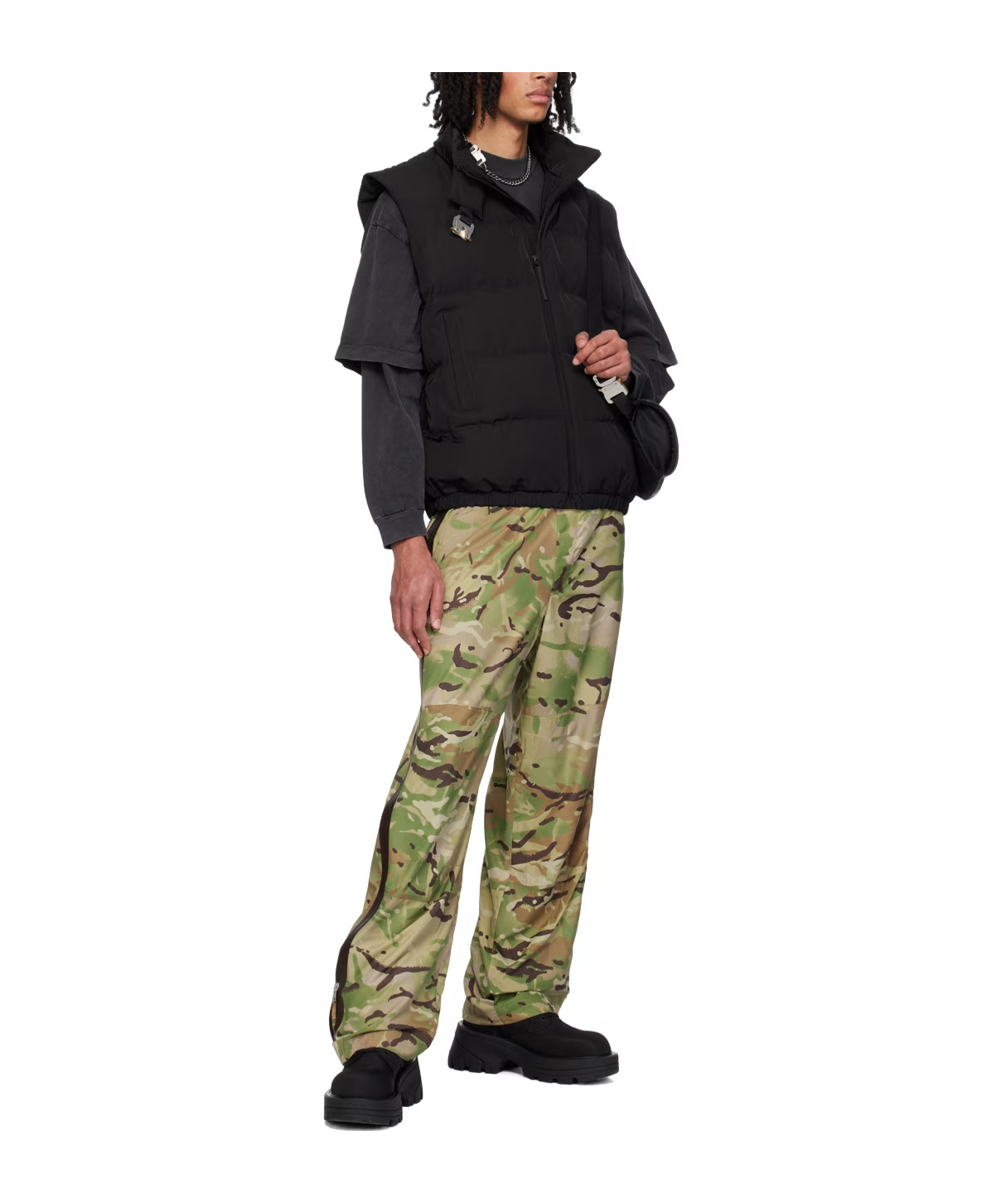 Alyx Side Zip Camo Camouflage Casual Pants In Brown
