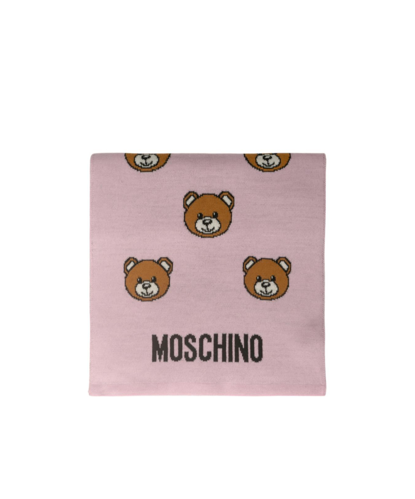 Moschino Teddy Bear Pattern Scarf In Pink