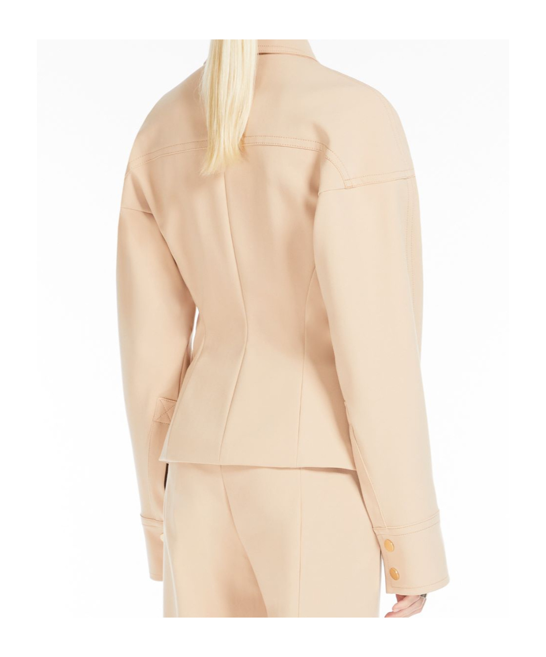 Sportmax Short Stretch Viscose Jacket In Camel