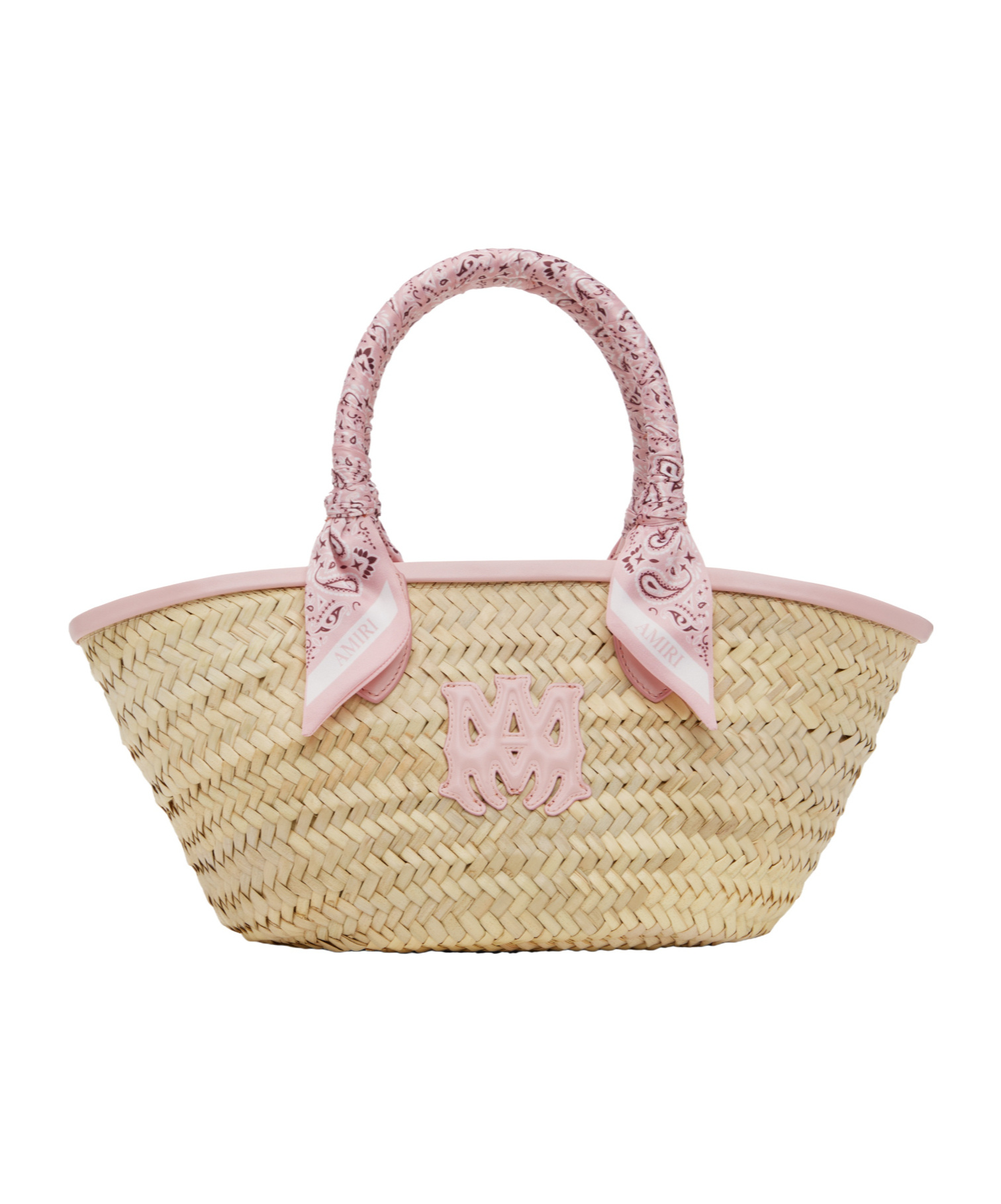 Amiri Ma Raffia Micro Tote In Brown