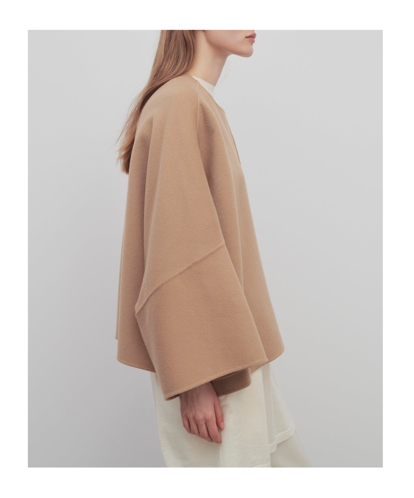 The Row Wide-sleeved Crewneck Jacket In Brown