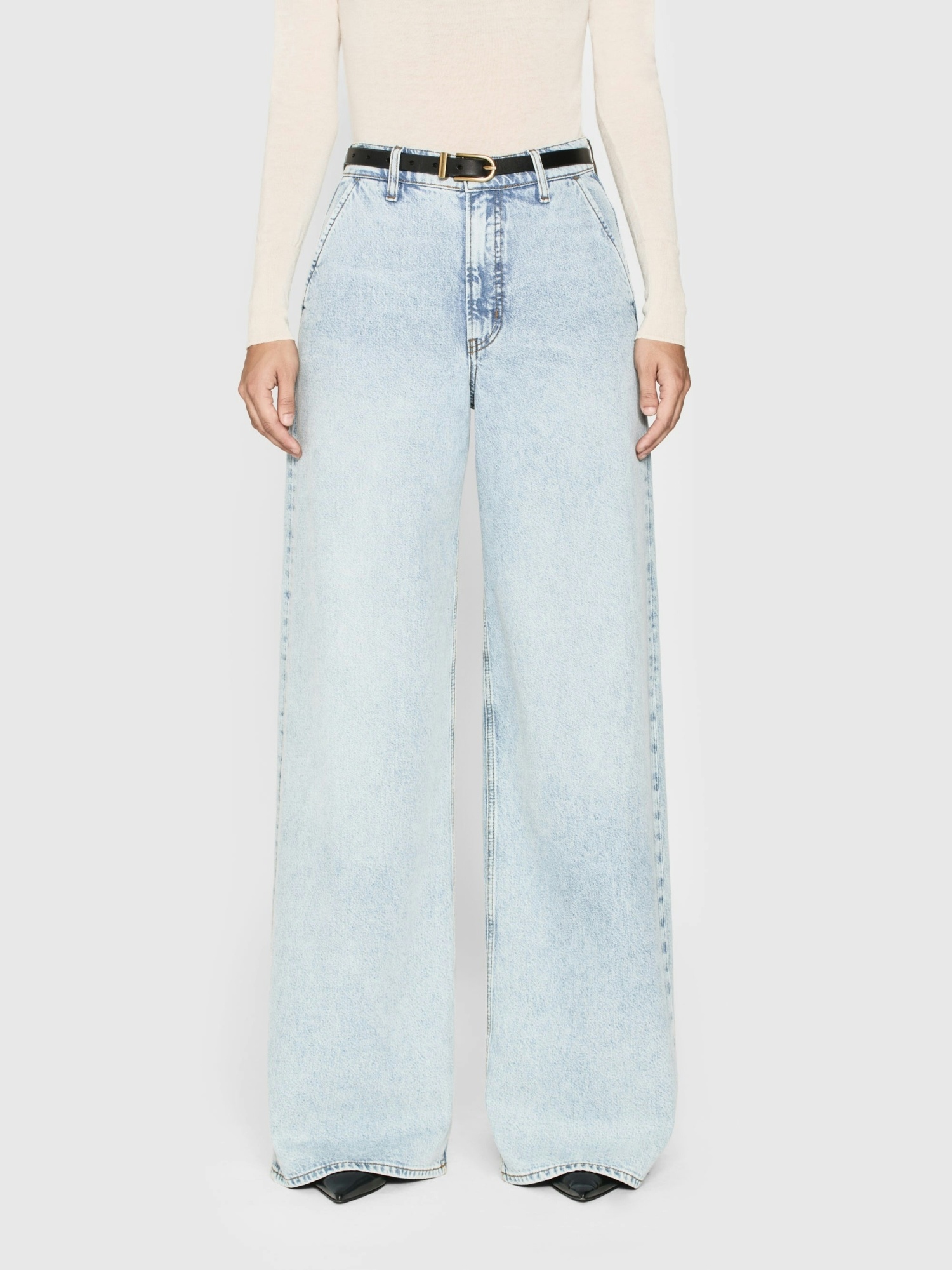 Frame Wide-leg Jeans In Blue