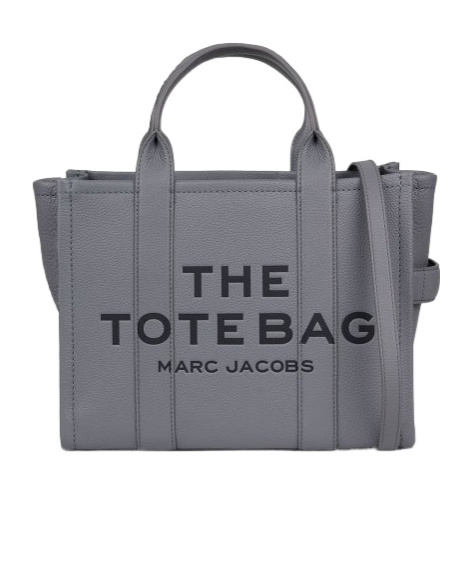 Marc Jacobs Women Grey Leather Mini The Tote Bag Handbag In Gray