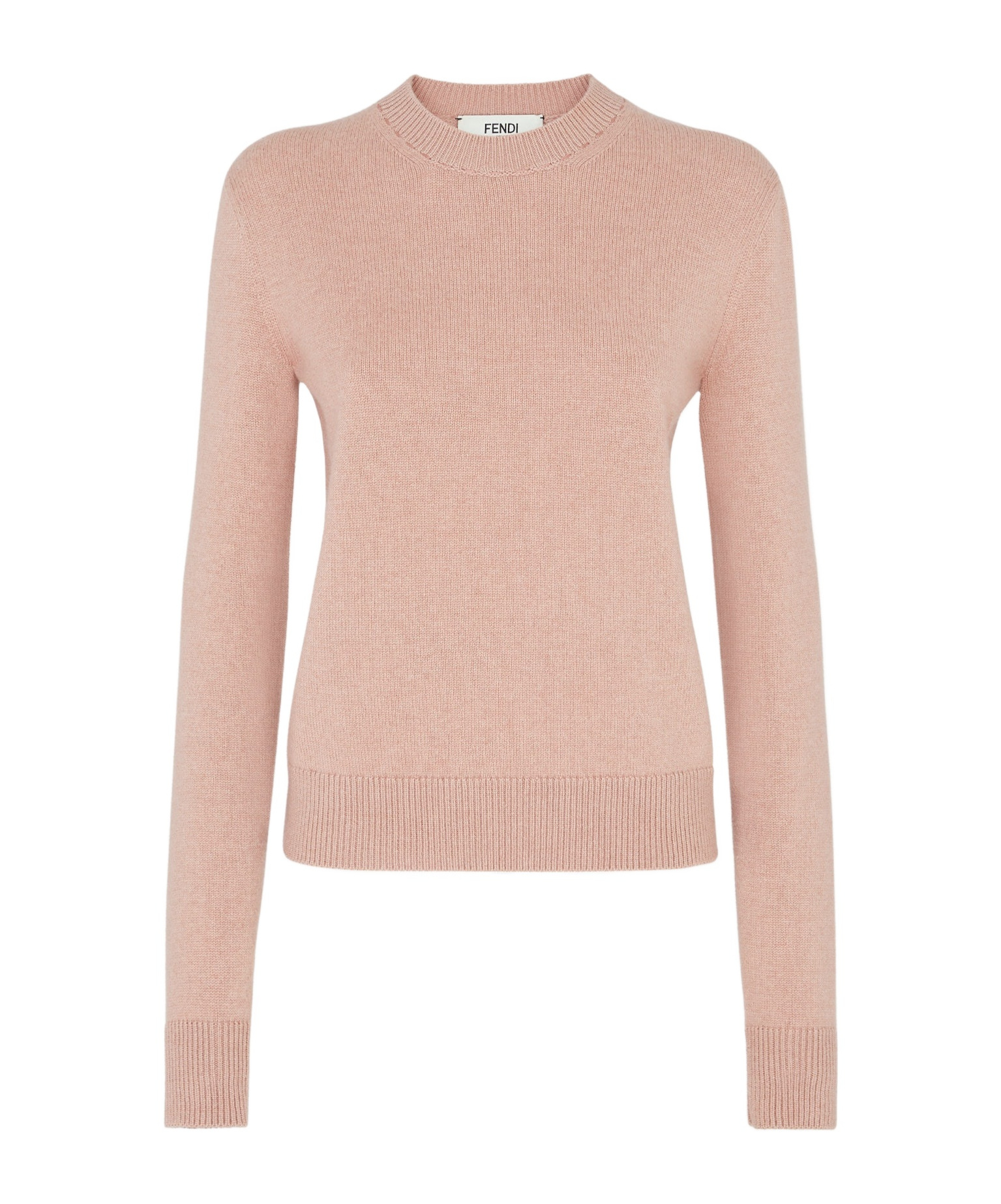 Fendi Round Neck Sweater In Deep Pink