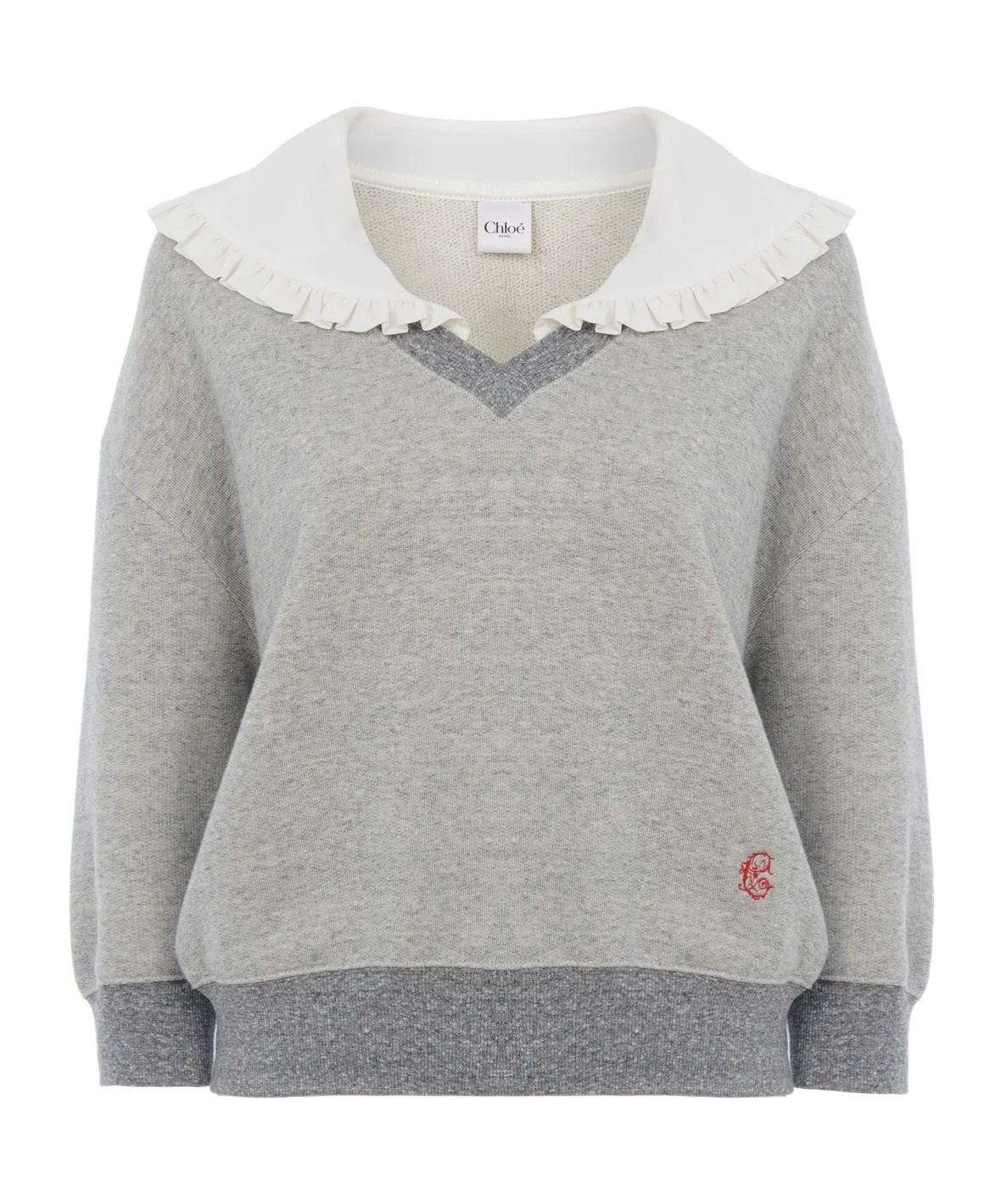 Chloé Cotton-blend French Terry Sweatshirt In Brown