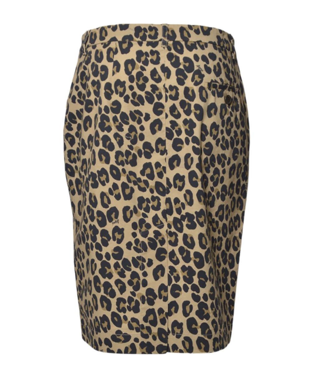 Aspesi Animal Print Cotton Midi Skirt