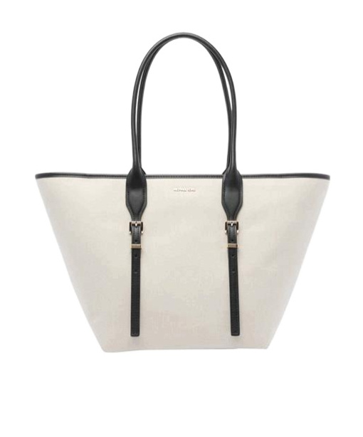 Michael Kors Logo Lettering Shopper Bag In White