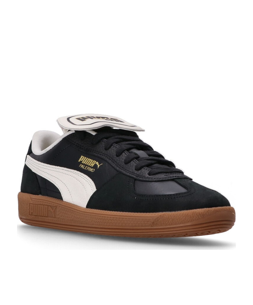 Puma Mens Palermo Leather Trainers Mens Shoe In Black