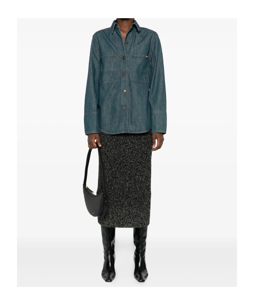 Soeur Button-fastening Patch-pocket Shirt In Blue