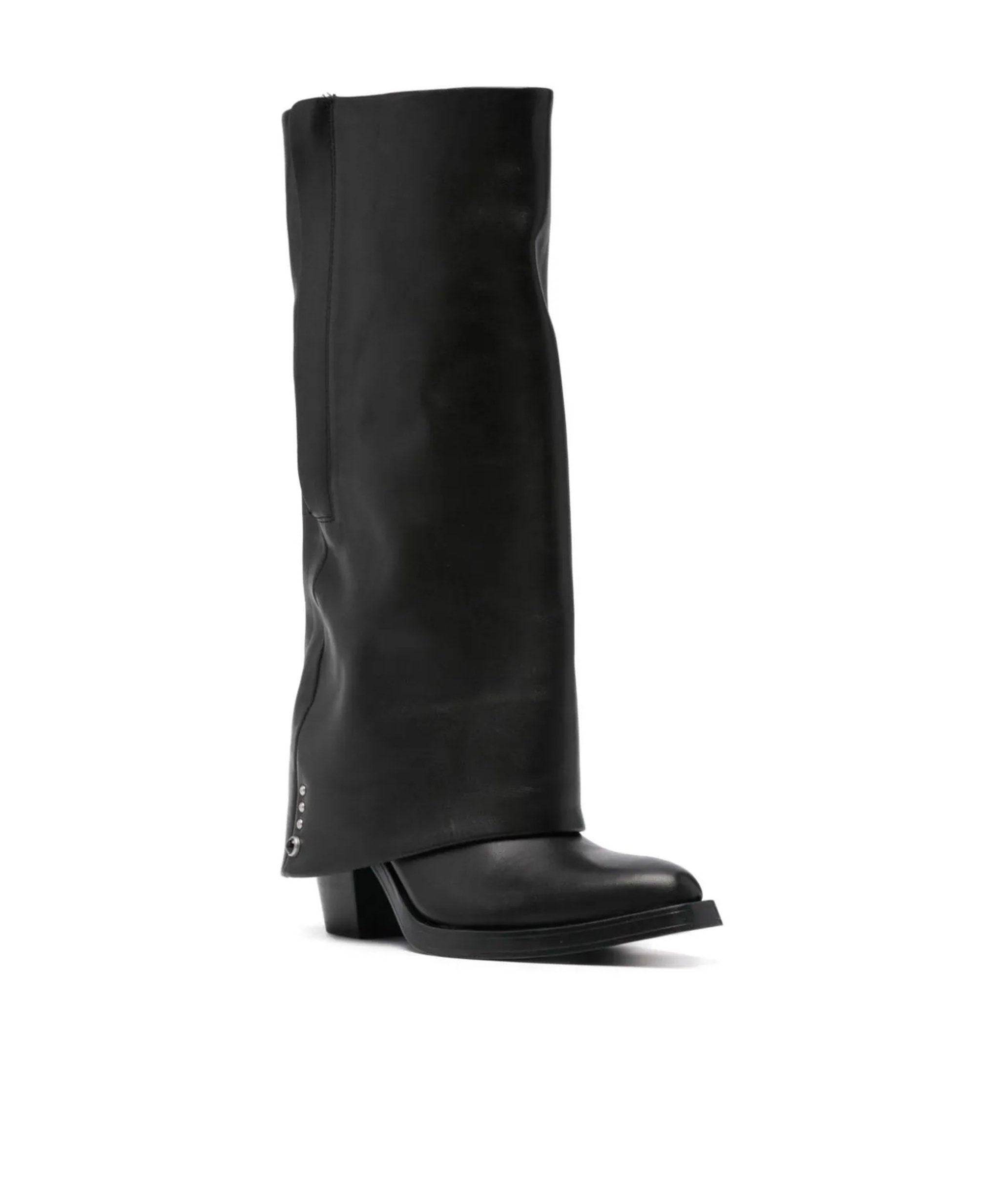 Ash Side Zip Boots In Black