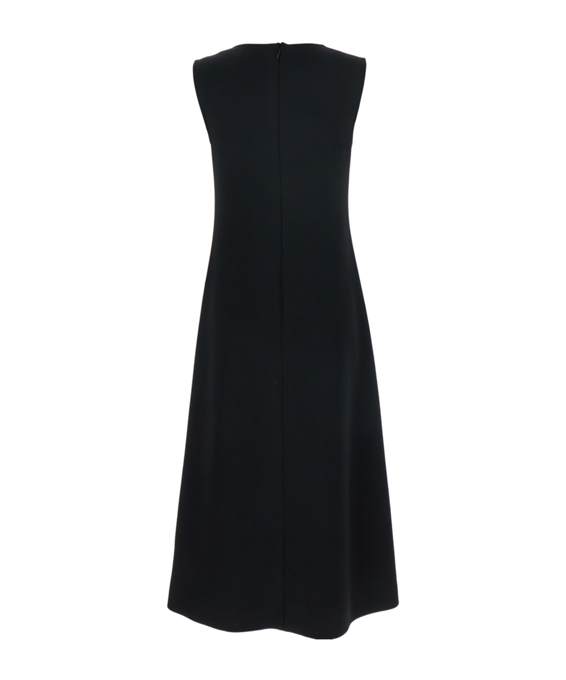 The Row Round Collar Sleeveless Dress In Black