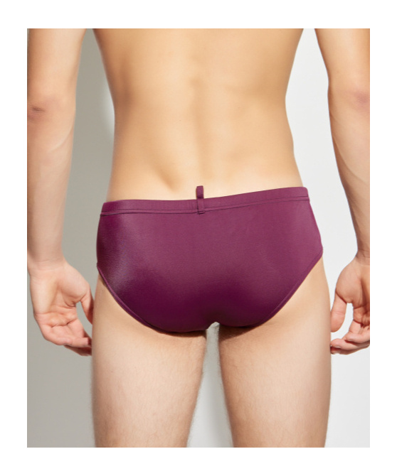 Dsquared2 Elastic Waist Swim Trunks In Burgundy